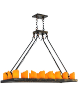 Meyda Yellow 142019 - 39"L Loxley 18 LT Oblong Chandelier