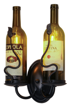 Meyda Yellow 142181 - 9"W Tuscan Vineyard Personalized 2 Wine Bottle Wall Sconce
