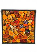 Meyda Yellow 142632 - 20"W X 20"H Hummingbird Agata Window