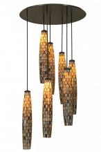 Meyda Yellow 143750 - 46"W Checkers 7 LT Cascading Pendant
