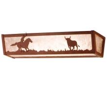 Meyda Yellow 14396 - 24"W Cowboy & Steer Vanity Light