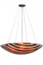 Meyda Yellow 144399 - 30"W Metro Fusion Marina Glass Inverted Pendant