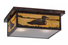 Meyda Yellow 145226 - 16"Sq Hyde Park Loon Flushmount