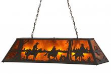 Meyda Yellow 147948 - 48"L Personalized Rockin' C Ranch Oblong Pendant