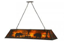 Meyda Yellow 149337 - 60" Long Bear at Lake Oblong Pendant