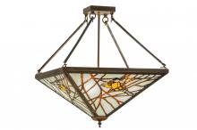 Meyda Yellow 150649 - 21"Sq Backyard Friends Semi-Flushmount