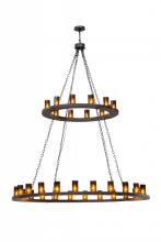 Meyda Yellow 151692 - 72"W Loxley 36 LT Two Tier Chandelier
