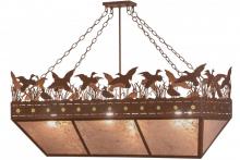 Meyda Yellow 152292 - 48"L Ducks in Flight Oblong Inverted Pendant