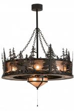 Meyda Yellow 152312 - 45"W Elk through the Trees Chandel-Air