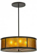 Meyda Yellow 152669 - 28"W Smythe Craftsman Pendant