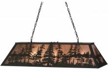 Meyda Yellow 153038 - 48"L Tall Pines Oblong Pendant