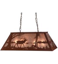 Meyda Yellow 15304 - 33" Long Elk at Lake Oblong Pendant