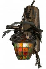 Meyda Yellow 154411 - 10"W Oak Leaf & Acorn Wall Sconce