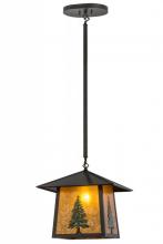 Meyda Yellow 154421 - 16" Square Stillwater Tall Pine Pendant