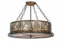 Meyda Yellow 154878 - 22"W Mountain Pine Semi-Flushmount