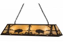 Meyda Yellow 155766 - 60" Long Buffalo at Lake Oblong Pendant