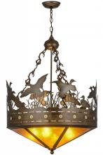 Meyda Yellow 155789 - 24"W Ducks in Flight Inverted Pendant