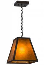 Meyda Yellow 156357 - 10"Sq Mission Prime Pendant