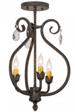 Meyda Yellow 157891 - 12" Wide Antonia 3 Light Chandelier