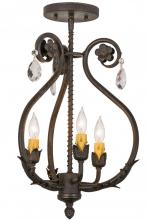 Meyda Yellow 157893 - 12" Wide Antonia 3 Light Chandelier