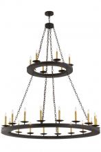 Meyda Yellow 158584 - 61" Wide Loxley 24 Light Two Tier Chandelier
