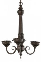 Meyda Yellow 158699 - 14"W Mahogany Bronze 3 LT Chandelier Hardware