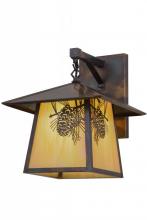 Meyda Yellow 159314 - 12"W Stillwater Winter Pine Hanging Wall Sconce