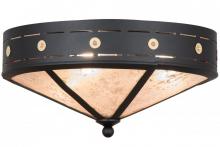 Meyda Yellow 159466 - 18"W Craftsman Target Flushmount