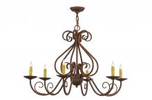 Meyda Yellow 160224 - 36" Wide Jenna 6 Light Chandelier