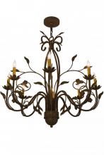 Meyda Yellow 162407 - 36" Wide Bordeaux 8 Light Chandelier