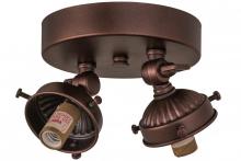 Meyda Yellow 162993 - 5"W Mahogany Bronze 2 LT Flushmount Hardware