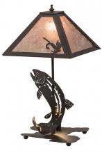 Meyda Yellow 164182 - 21.5" High Leaping Trout Table Lamp