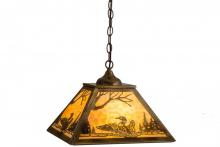 Meyda Yellow 164313 - 16"Sq Loon Pendant