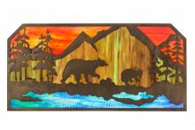 Meyda Yellow 165049 - 45.5"L Bear at Lake Wall Art