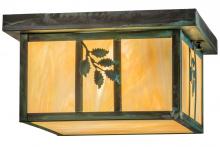 Meyda Yellow 165191 - 12"Sq Hyde Park Sprig Flushmount