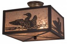 Meyda Yellow 166367 - 14"Sq Loon Flushmount