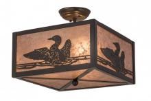 Meyda Yellow 166369 - 14"Sq Loon Flushmount