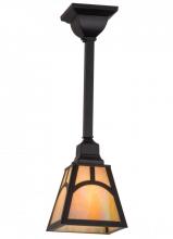 Meyda Yellow 166514 - 6"Sq Mission Hill Top Pendant