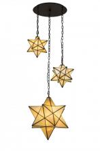 Meyda Yellow 166958 - 25"W Moravian Star 3 LT Cascading Pendant