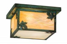 Meyda Yellow 168090 - 12"Sq Hyde Park Maple Leaf Flushmount