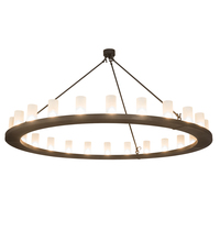 Meyda Yellow 171230 - 72" Wide Loxley 24 Light Chandelier