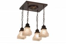 Meyda Yellow 171551 - 16"Sq Bungalow 4 LT Flushmount
