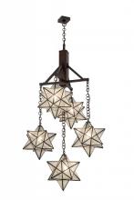 Meyda Yellow 171780 - 30"W Moravian Star 5 LT Chandelier
