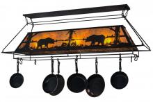 Meyda Yellow 172029 - 72"L Bear at Lake Pot Rack
