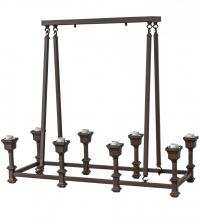 Meyda Yellow 173330 - 36"L Cafe Noir 8 LT Oblong Chandelier Hardware