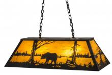 Meyda Yellow 173487 - 39"L Bear at Lake Oblong Pendant