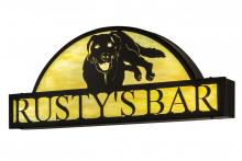 Meyda Yellow 174058 - 30"W Personalized Rusty's Bar Sign