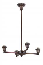 Meyda Yellow 175419 - 24"W Antique Brass 4 LT Chandelier Hardware