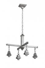Meyda Yellow 175988 - 24"W Nickel 4 LT Chandelier Hardware