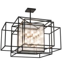 Meyda Yellow 176075 - 60" Square Kitzi Box Pendant